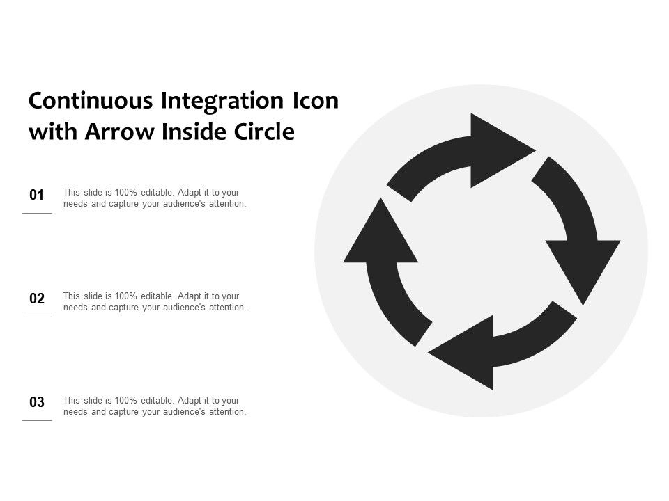 960x720 Continuous Integration Icon With Arrow Inside Circle Templates