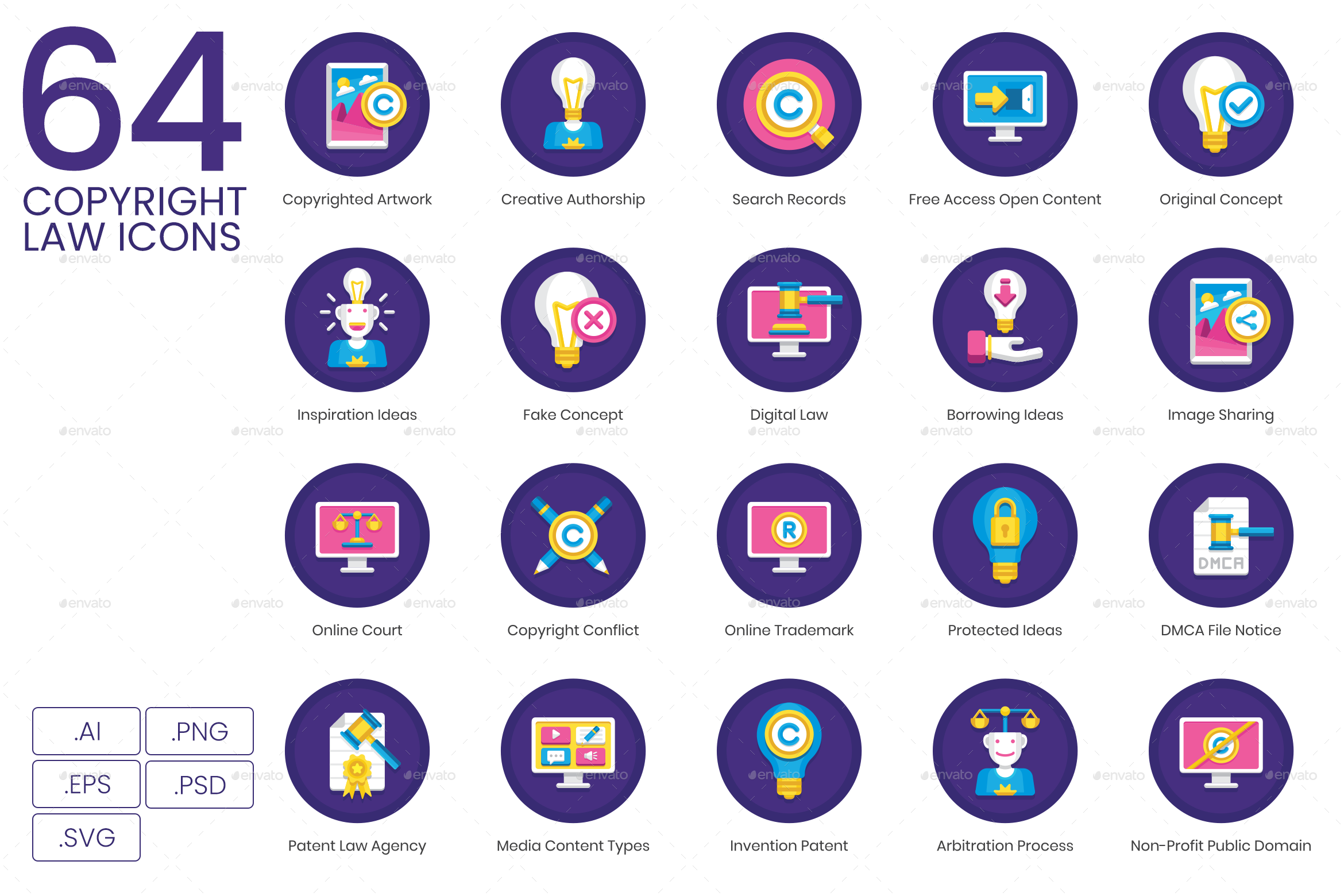 2340x1560 Intellectual Property Law Icons