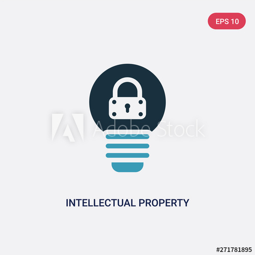 500x500 Two Color Intellectual Property Vector Icon From Law And Justice