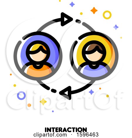 450x470 Clipart Of A Business Interaction Icon