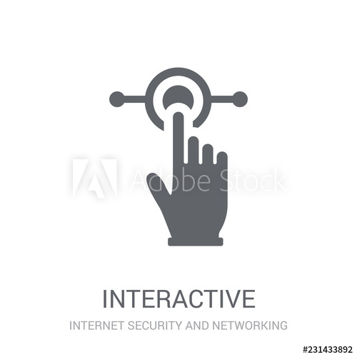 500x500 Interactive Icon Trendy Interactive Logo Concept On White