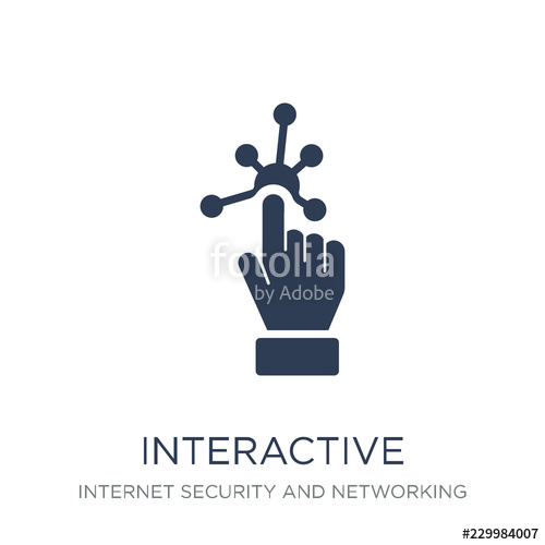 500x500 Interactive Icon Trendy Flat Vector Interactive Icon On White