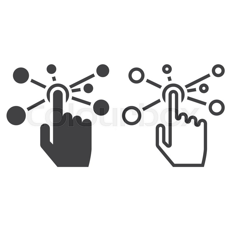 800x800 Interactive Interface Line Icon, Stock Vector Colourbox