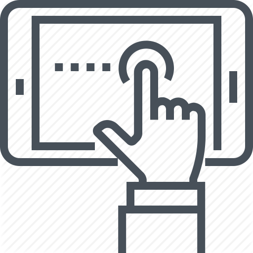 512x512 Hand, Interactive, Mobile, Read, Swipe, Tablet, Touch Icon
