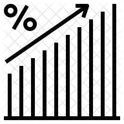 256x256 Increase In Interest Rate Icon Of Line Style