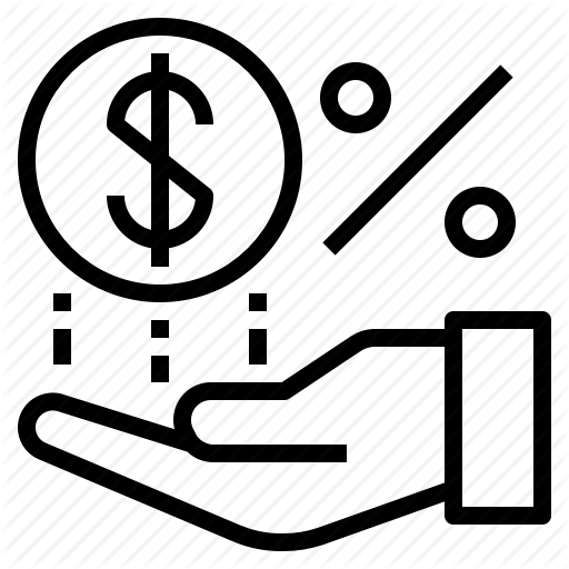 512x512 Interest, Money, Percent, Rate, Receive Icon