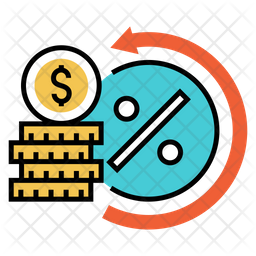 256x256 Interest Rate Icon Of Dualtone Style