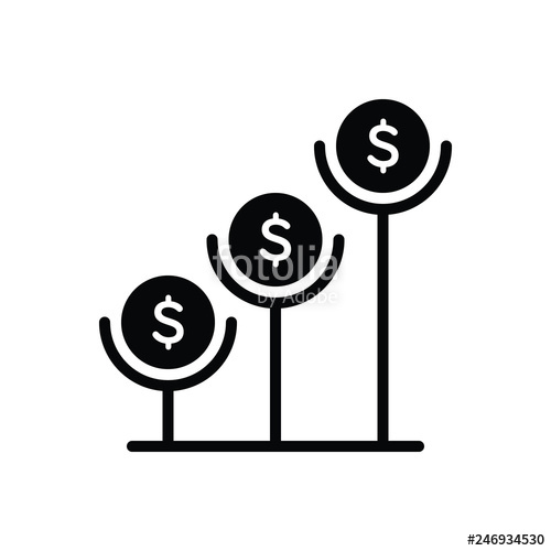 500x500 Black Solid Icon For Interest Rate Stock Image And Royalty Free