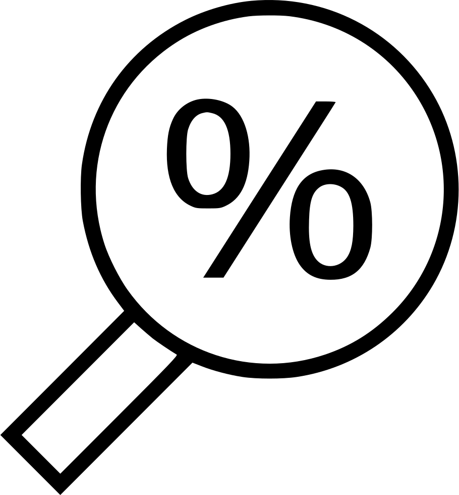 910x980 Find Look Search Percentage Percent Interest Rate Png Icon