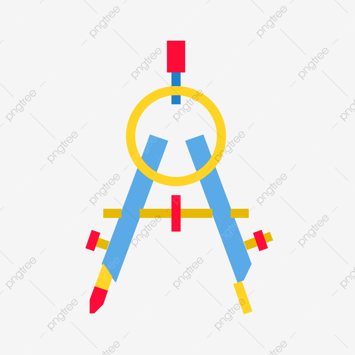 1200x1200 Compasses Stationery School Supplies Icon, Illustration