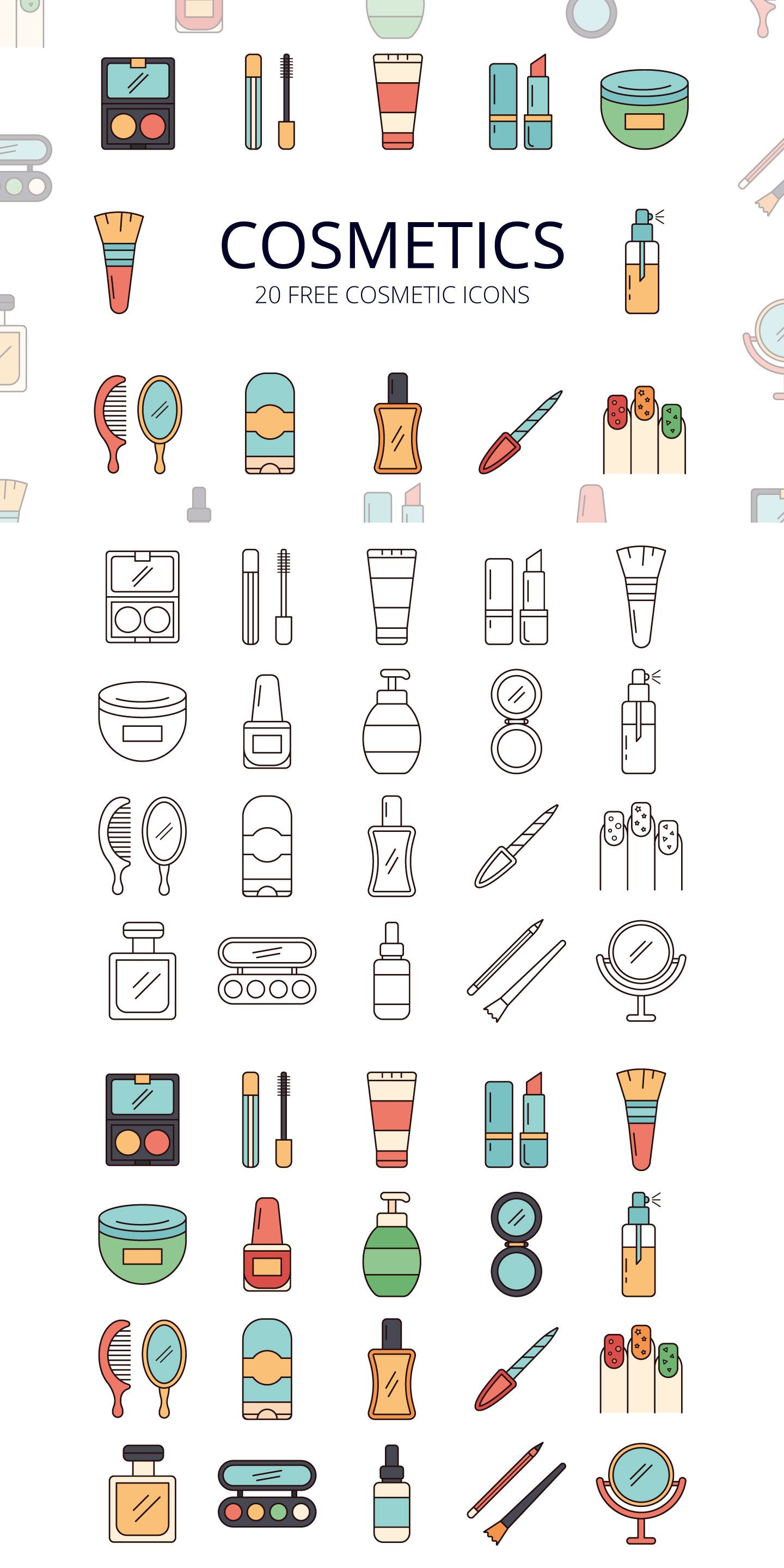1440x2880 Cosmetics Vector Free Icon Set Is An Interesting Set Of Icons