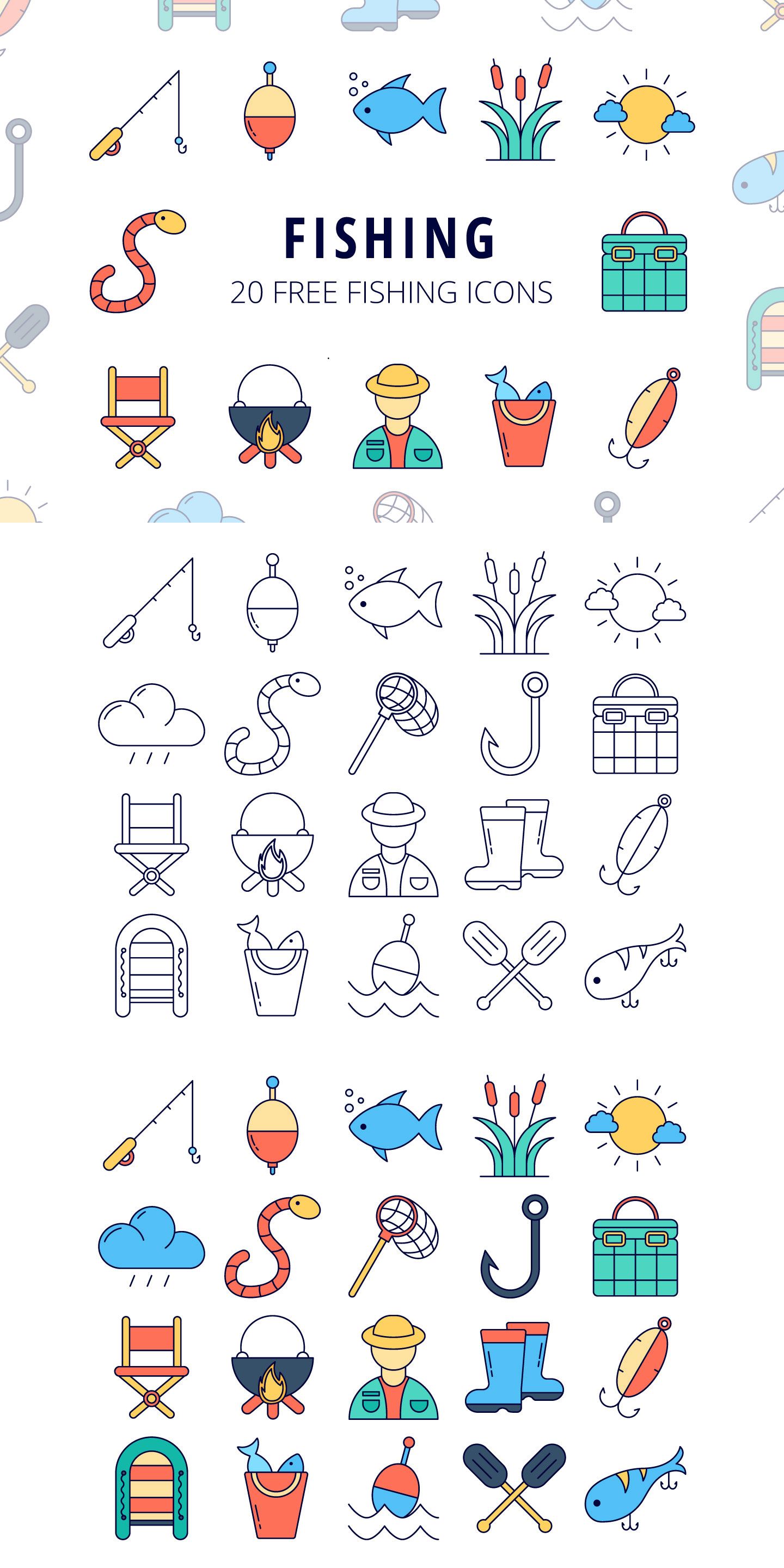 1440x2880 Fishing Vector Free Icon Set Is An Interesting Collection