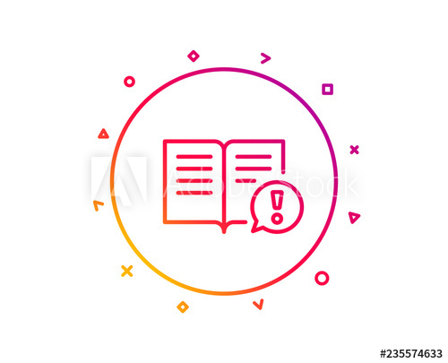 500x405 Interesting Facts Line Icon Exclamation Mark Sign Book Symbol