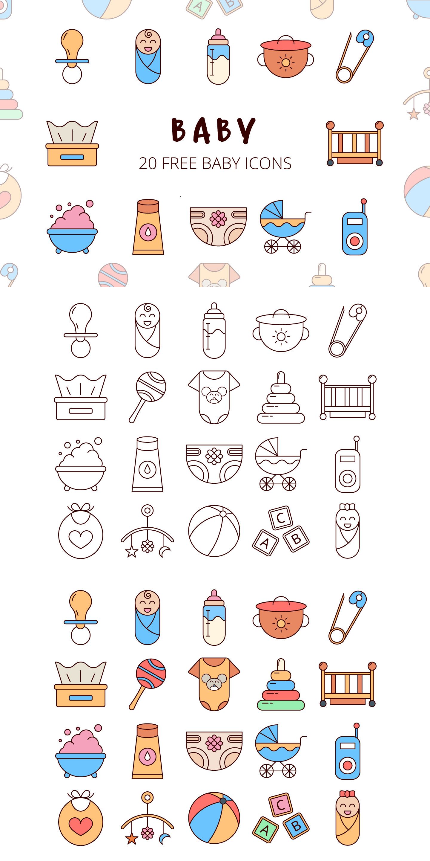 1440x2880 Before You Interesting Collection Baby Vector Free Icon Set