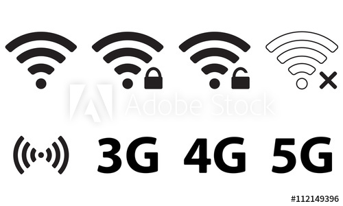 500x300 Wireless And Wifi Icon Set For Remote Internet Access Podcast