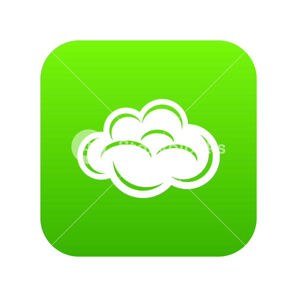 1000x1000 Internet Cloud Icon Green Isolated On White Background Royalty