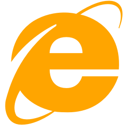 256x256 Free Orange Internet Explorer Icon
