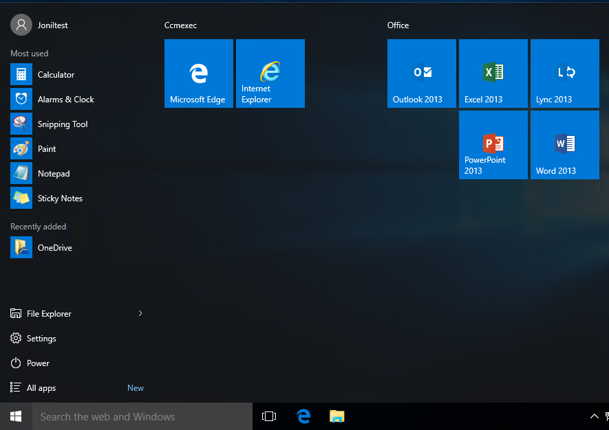 885x626 Customizing The Windows Start Menu And Add Ie Shortcut During