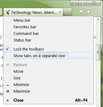 343x356 How To Enable Menu Bar, Favorites Bar, Command Bar And Status Bar