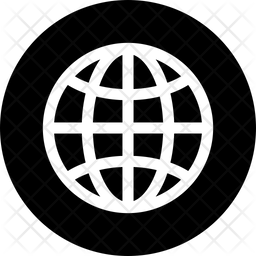 256x256 Globe Icon Of Glyph Style