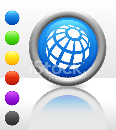 392x439 Square Piece Globe Icon On Internet Button Stock Vector
