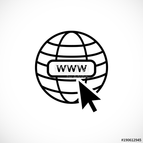 500x500 Internet Icon Favicon With Arrow Mouse Cursor Stock Image