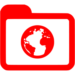 256x256 Red Internet Icon