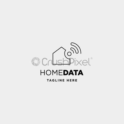 500x500 Home Internet Logo Design Vector Wifi Home Icon Siymbol Sign