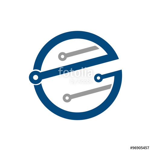 500x500 Abstract E Internet Technology Logo Icon Stock Image And Royalty