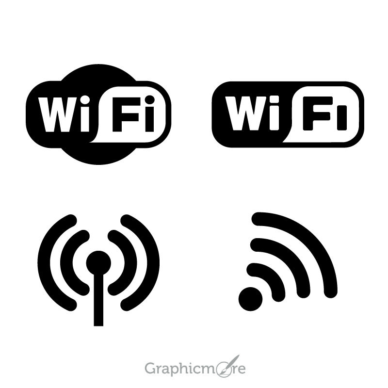 800x800 Wifi Logo Icons Set Design Free Vector