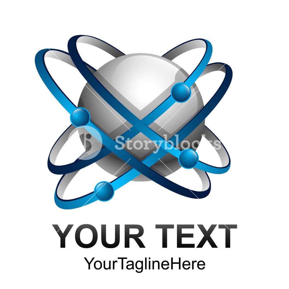 1000x1000 Creative Abstract Orbit Sphere Vector Logo Design Template