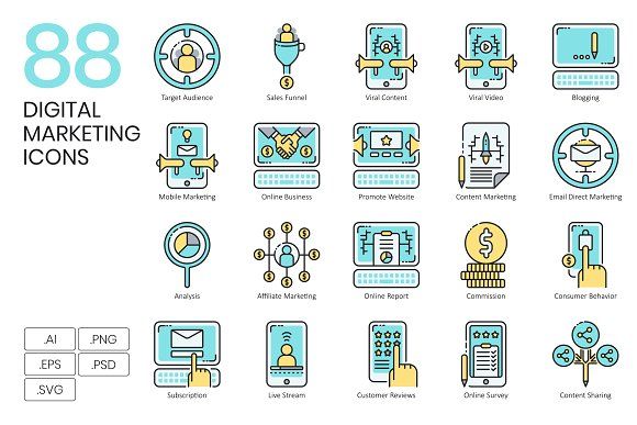Digital Marketing Icons 580x387 Digital Marketing Icons
