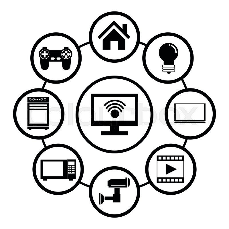 800x800 Internet Concept With Things Icons Stock Vector Colourbox