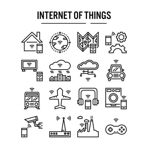 490x490 Internet Of Things Icon In Outline Design