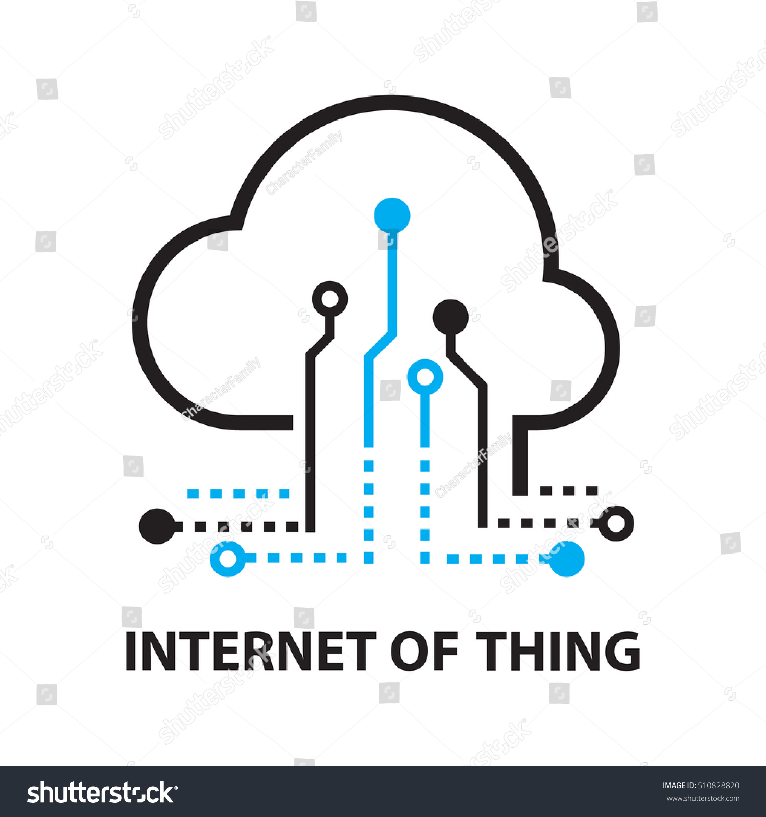 1500x1600 Stock Vector Cloud Iot Internet Of Things Icon And Symbol