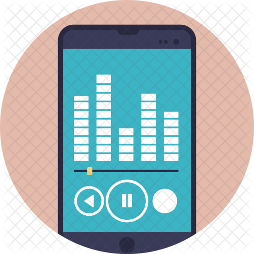 512x512 Internet Radio App Icon Of Flat Style