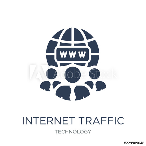 500x500 Internet Traffic Icon Trendy Flat Vector Internet Traffic Icon