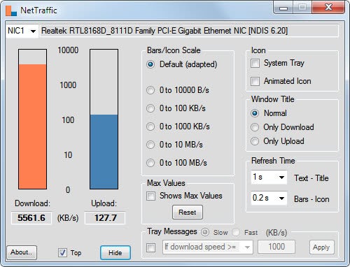 500x382 Net Traffic, Display Realtime Internet Speed