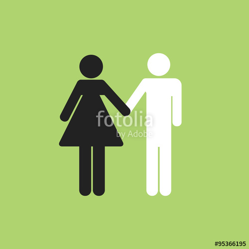 500x500 Interracial Couple Icon Stock Image And Royalty Free Vector