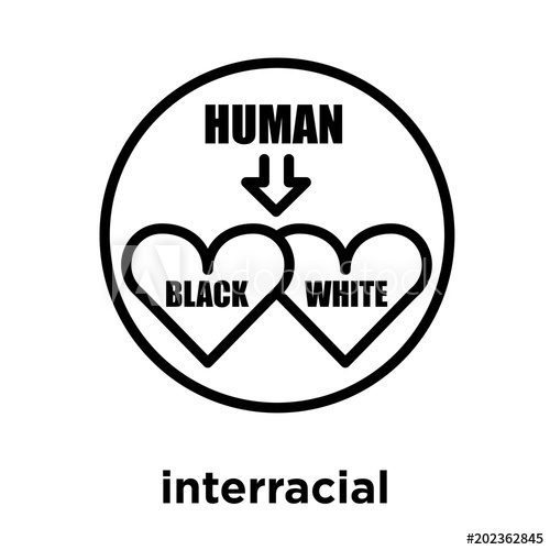 500x500 Interracial Icon Isolated On White Background