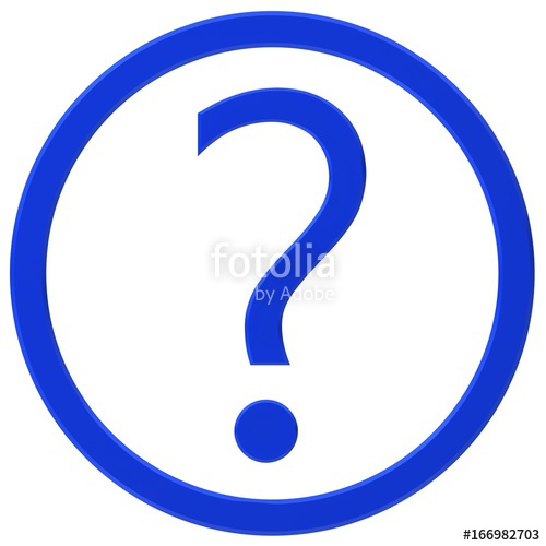 500x500 Question Mark Interrogation Point Blue Query Sign Asking Symbol