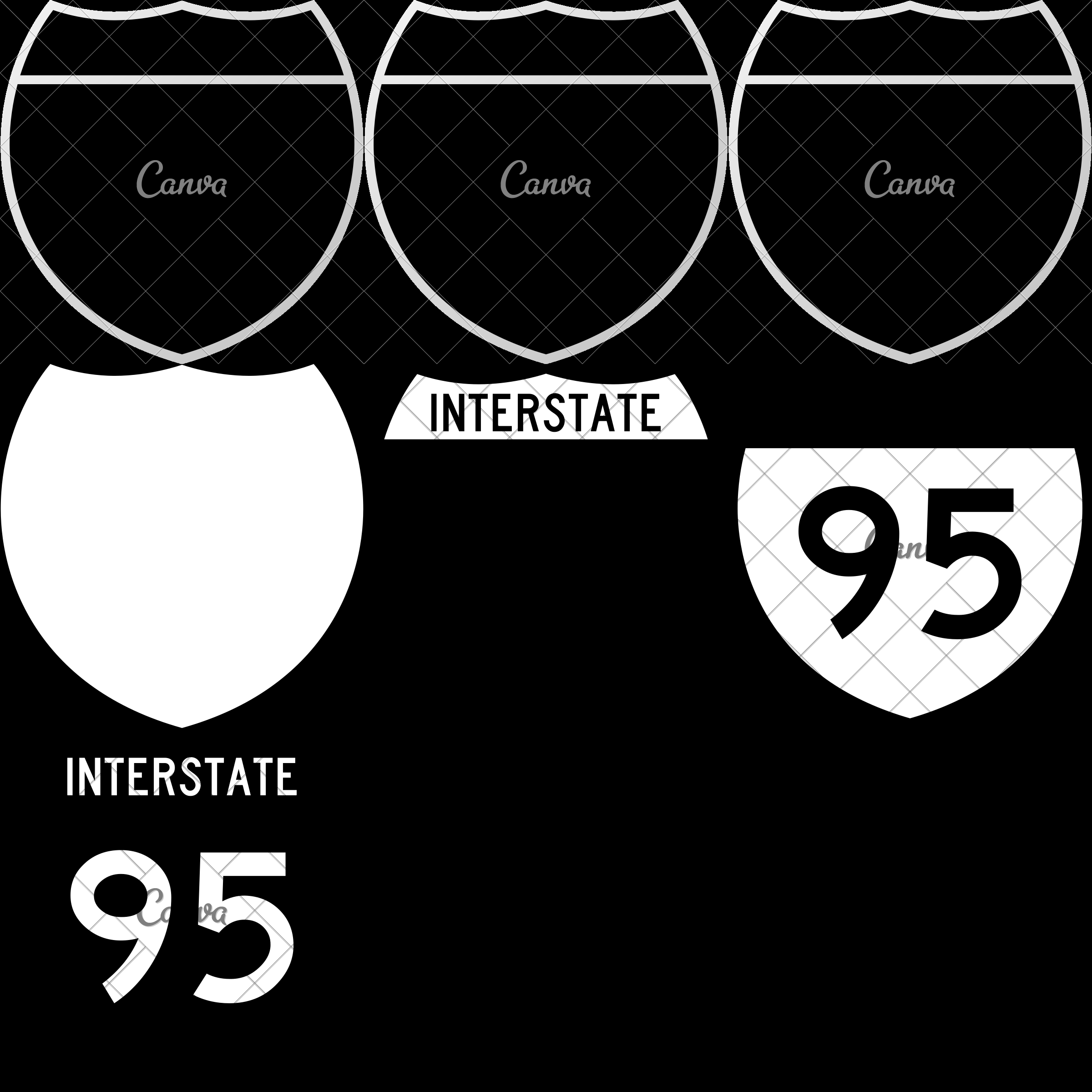 2400x2400 Interstate Route Road Sign Icon