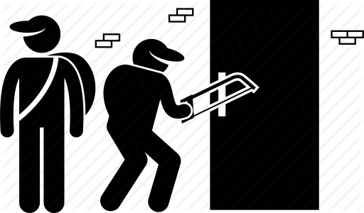 512x300 Break In, Burglar, Burglary, Door, Intruder, Theft, Thief Icon