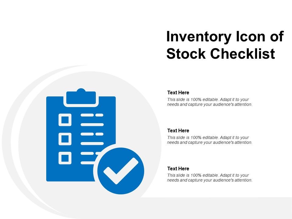 960x720 Inventory Icon Of Stock Checklist Powerpoint Presentation Sample