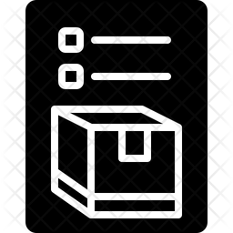 256x256 Inventory Icon Of Glyph Style