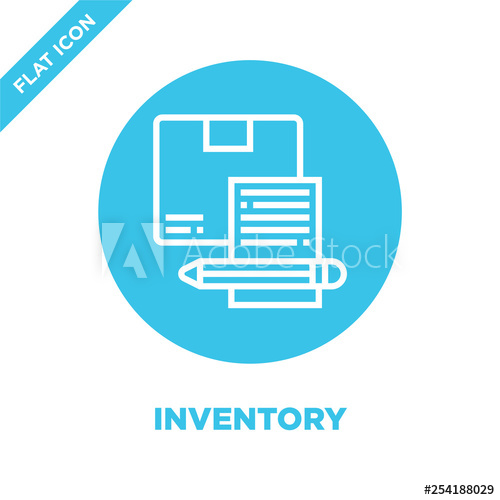 500x500 Inventory Icon Vector Thin Line Inventory Outline Icon Vector