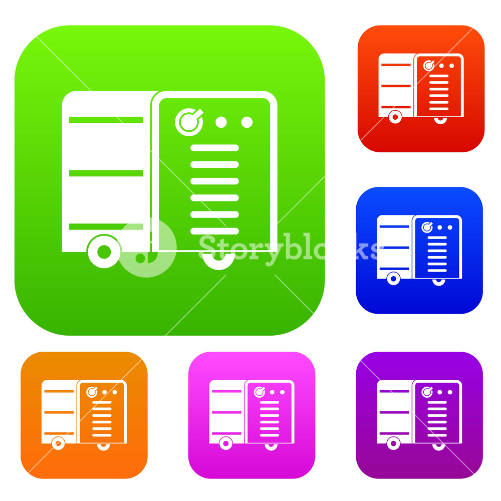 1000x1000 Inverter Welding Machine Set Icon Color In Flat Style Isolated