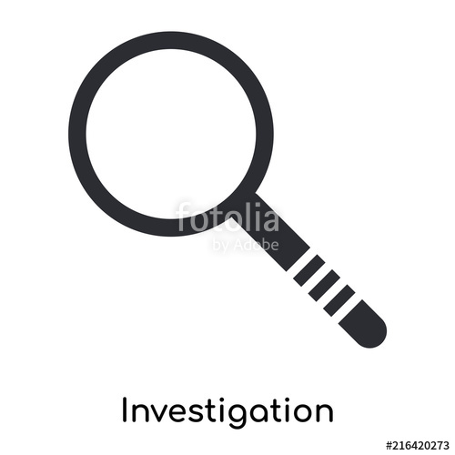 500x500 Investigation Icon Isolated On White Background Simple