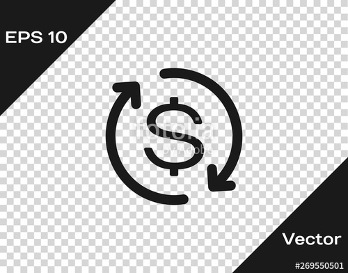 500x392 Grey Return Of Investment Icon Isolated On Transparent Background