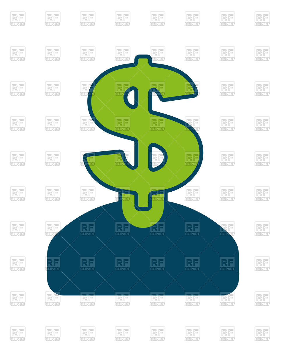 982x1200 Investor Icon Dollar Man Sign Vector Image Of Conceptual